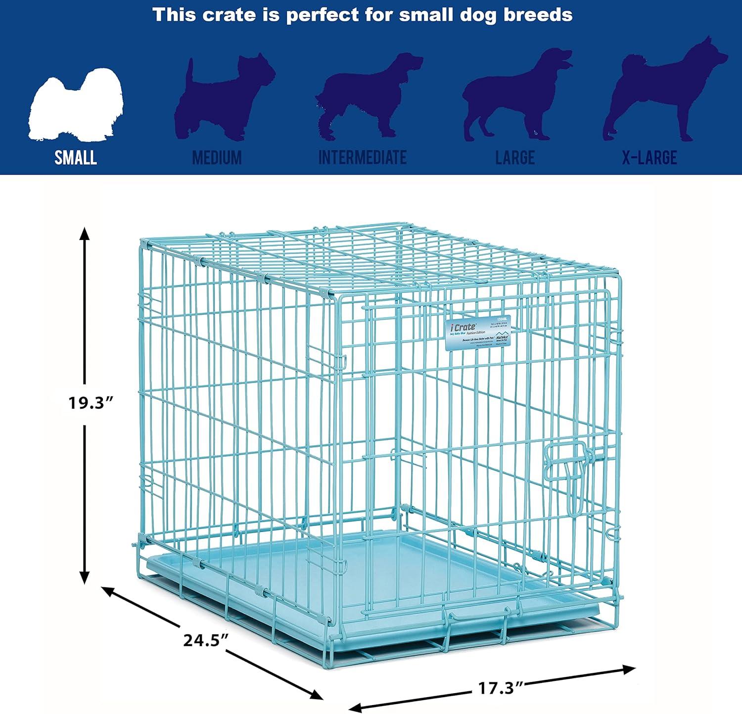 Midwest Homes For Pets MidWest Homes for Pets Folding Metal Dog Crate with Divider Panel & Leak Proof Tray