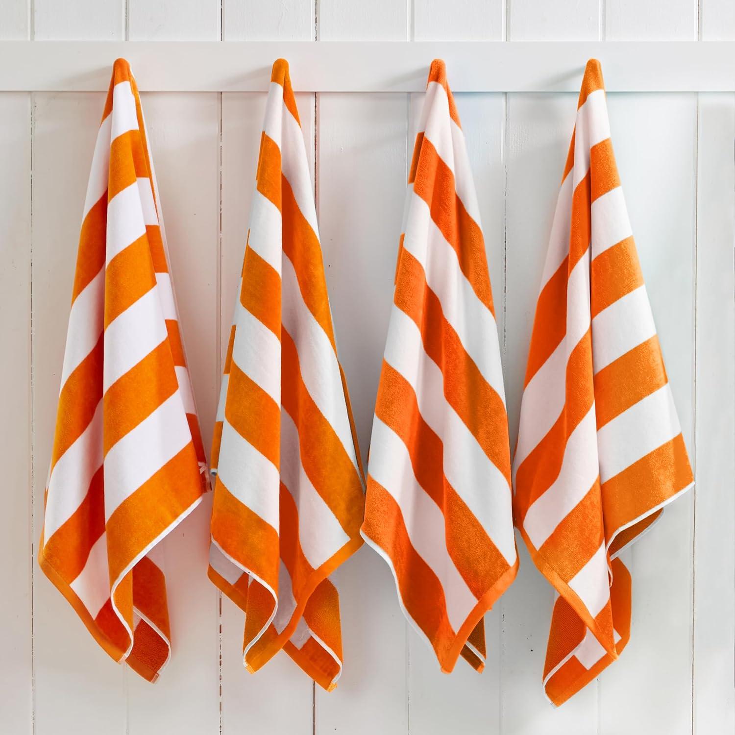 FreshFolds 100% Cotton Absorbent & Quick-Dry Cabana Beach Towels