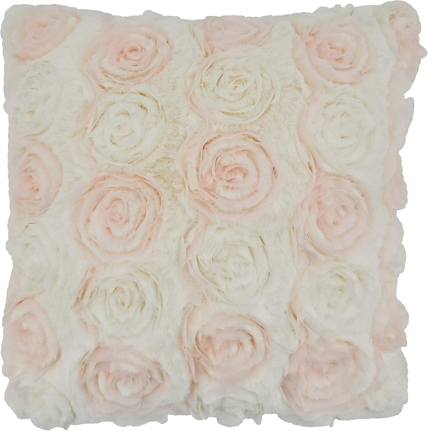 Saro Lifestyle Rose Wedding Cake Throw Pillow With Poly Filling