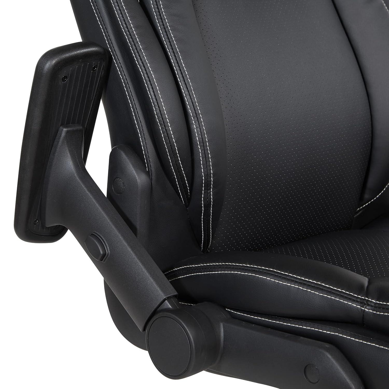 Executive High Back Office Chair in Black Bonded Leather