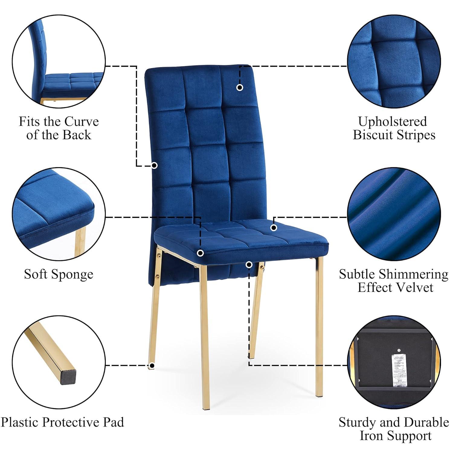 Brooklyn Velvet High Back Side Chair