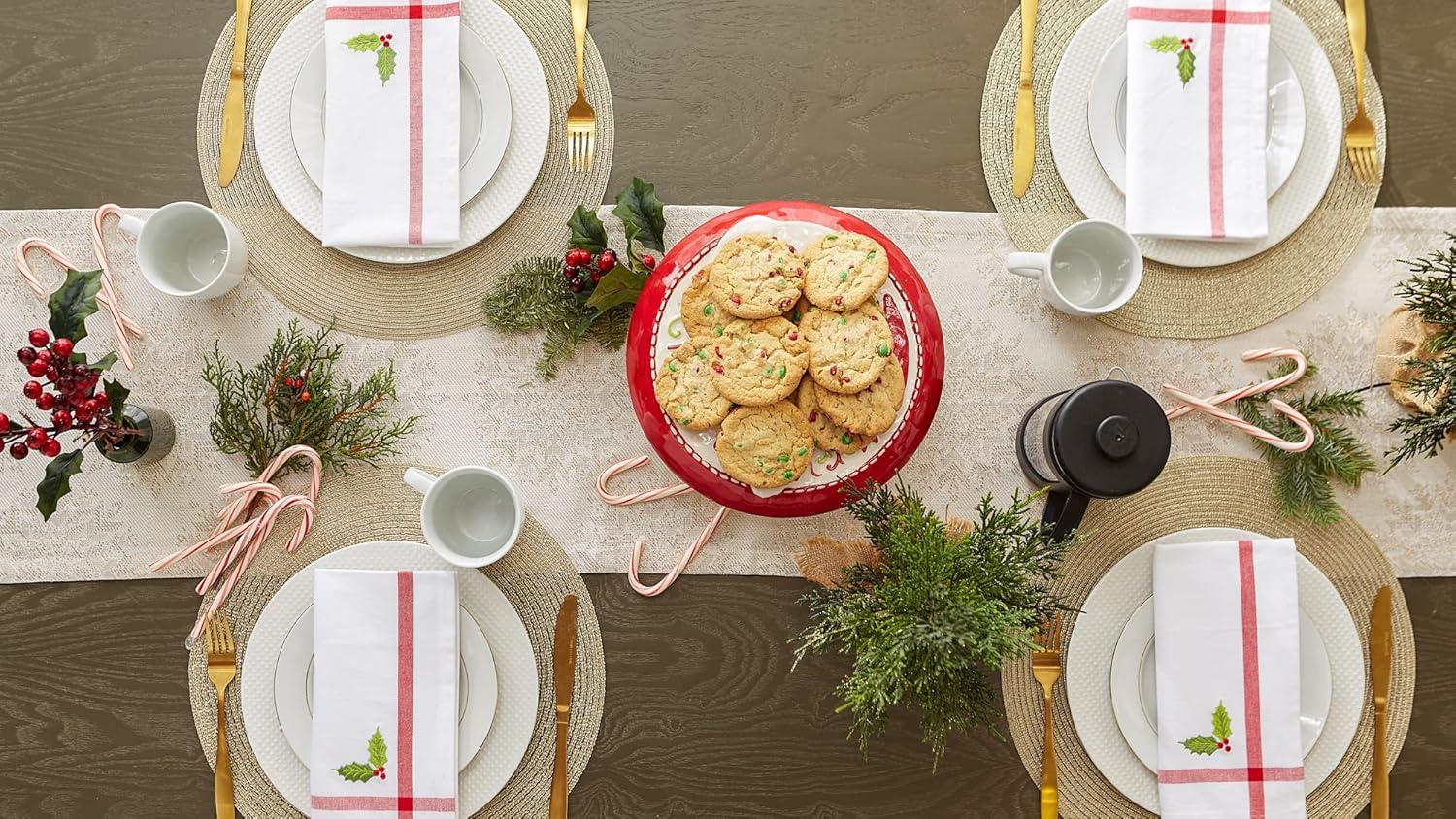 Winter Sparkle Jacquard Table Runner 14x72