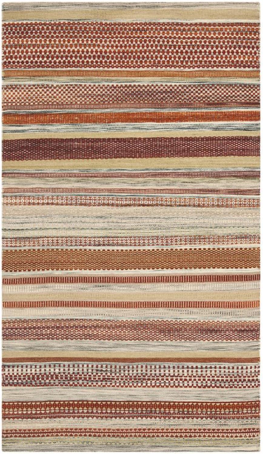 Striped Kilim STK311 Hand Woven Area Rug  - Safavieh