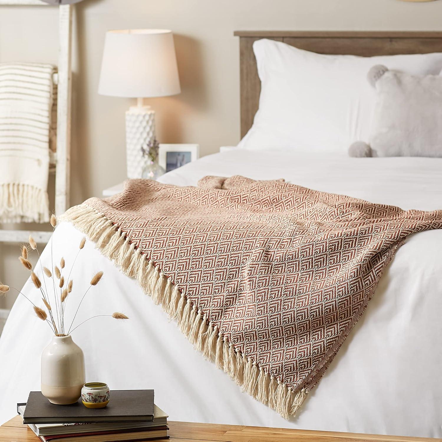 Design Imports Hand Woven Throw Blanket