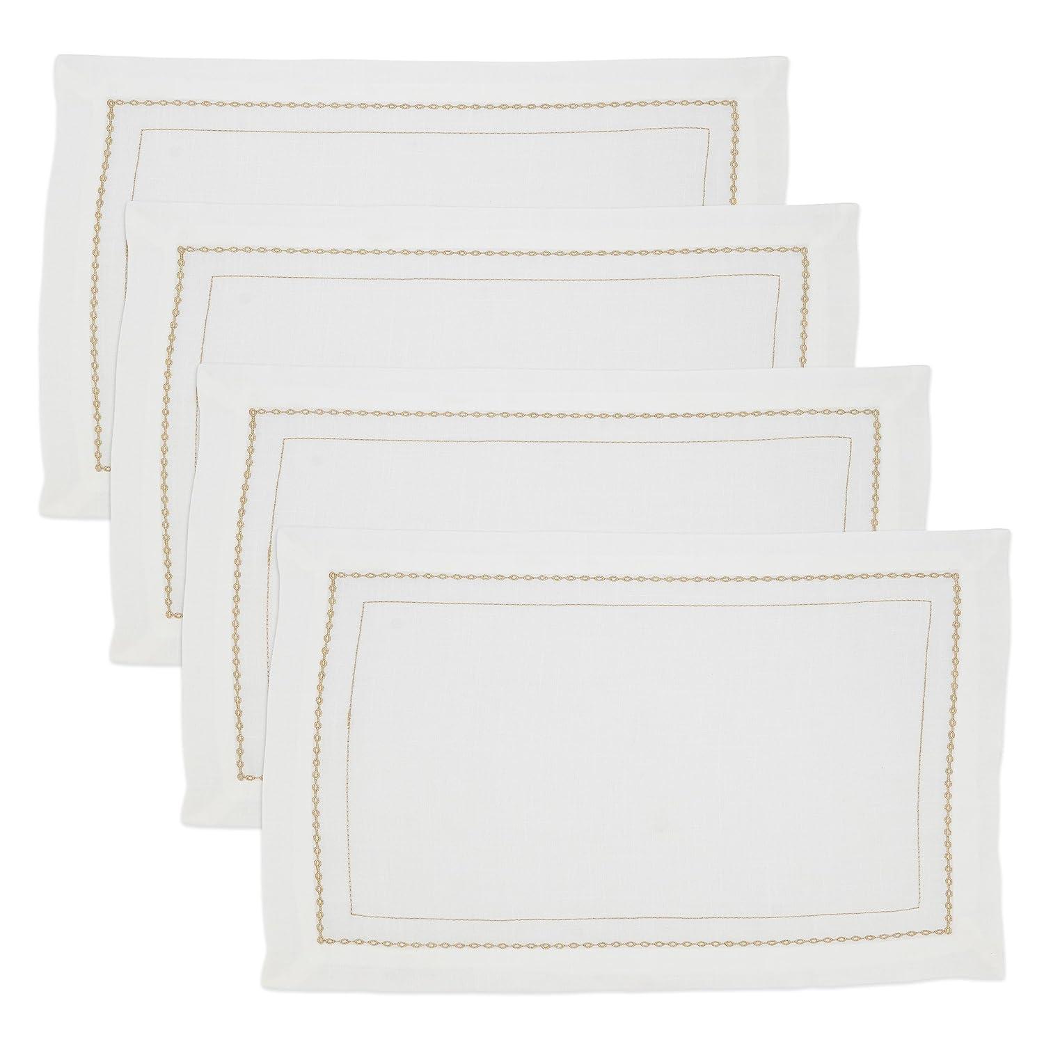 Polyester No Pattern Rectangle Placemat (Set of 4)
