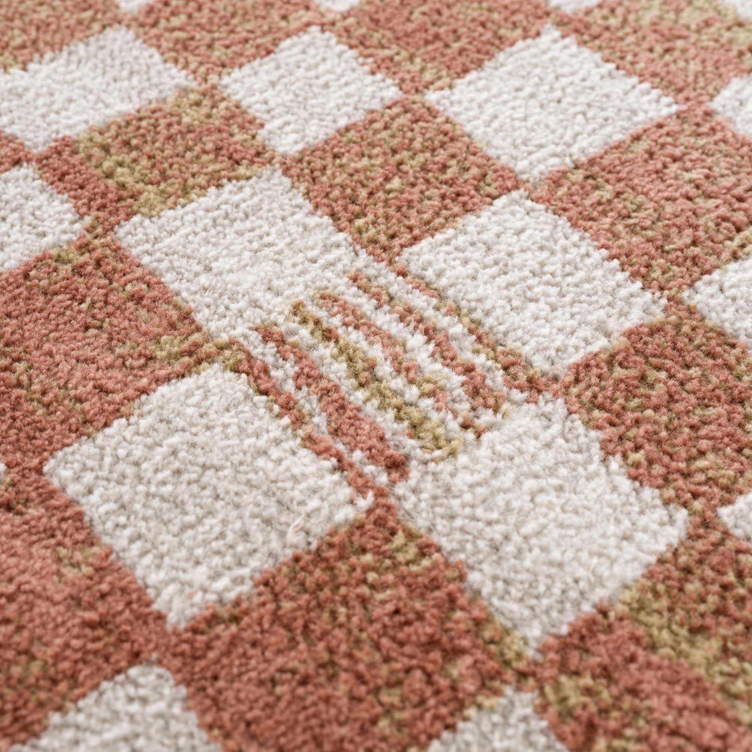 Hauteloom Benjy Cream & Charcoal Checkered Area Rug