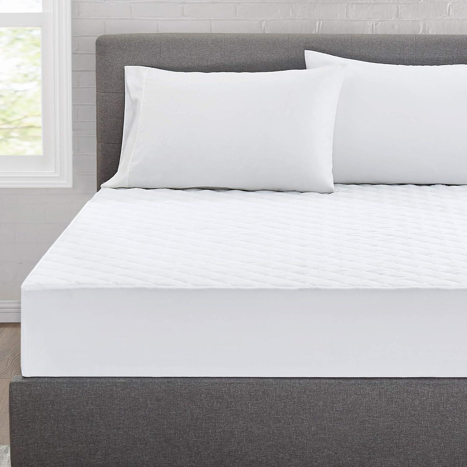 Full White Silver Infused Woven Mattress Topper