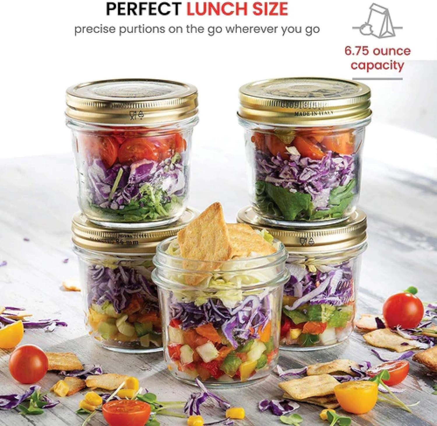 Bormioli Rocco Quattro Stagioni Jar Wide Mouth .20L // 6.75 oz - 4pc set