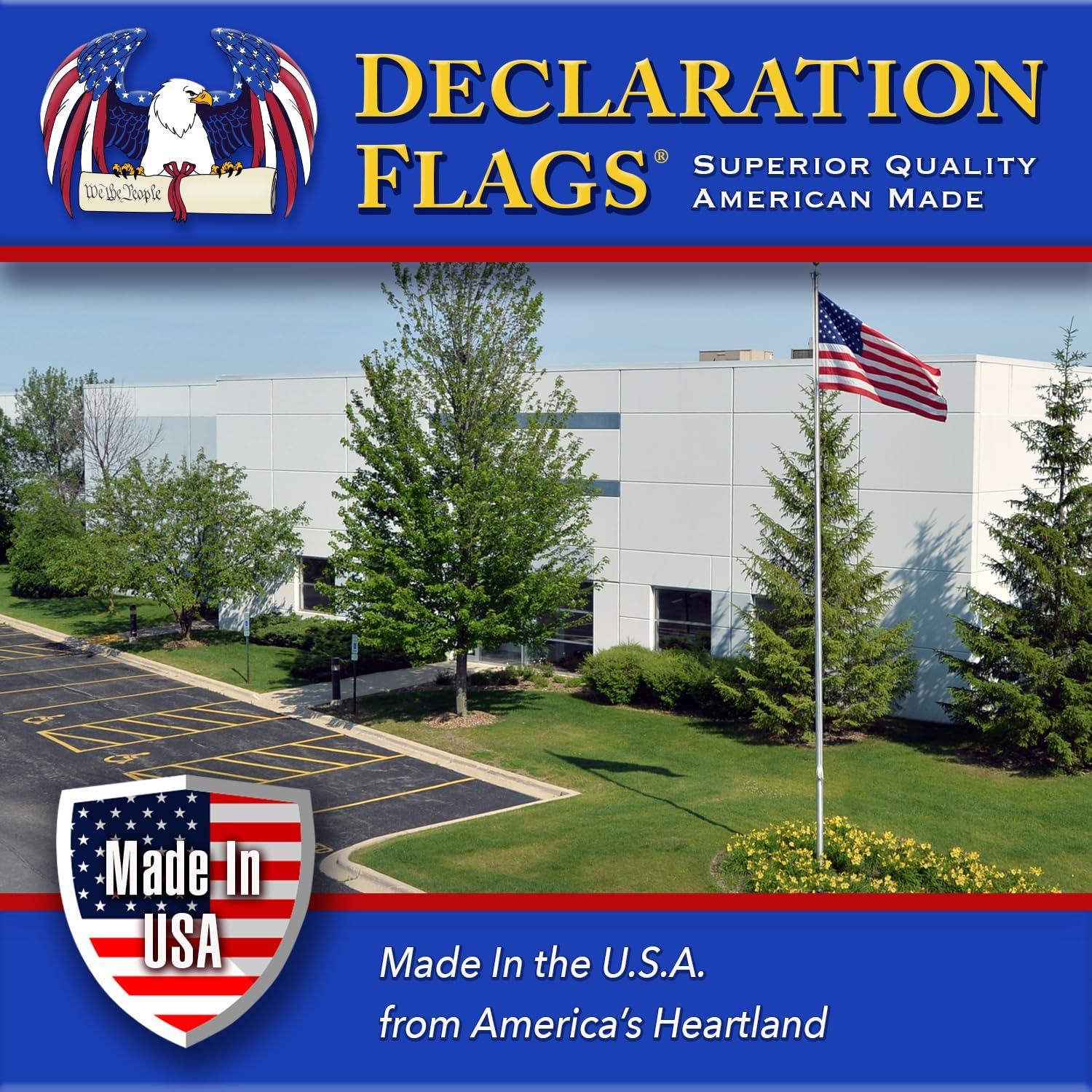 3x5 American Flag for Outside Outdoor Heavy Duty-Nylon USA Flags- Embroidered US Flags Sewn Stripes with Brass Grommets