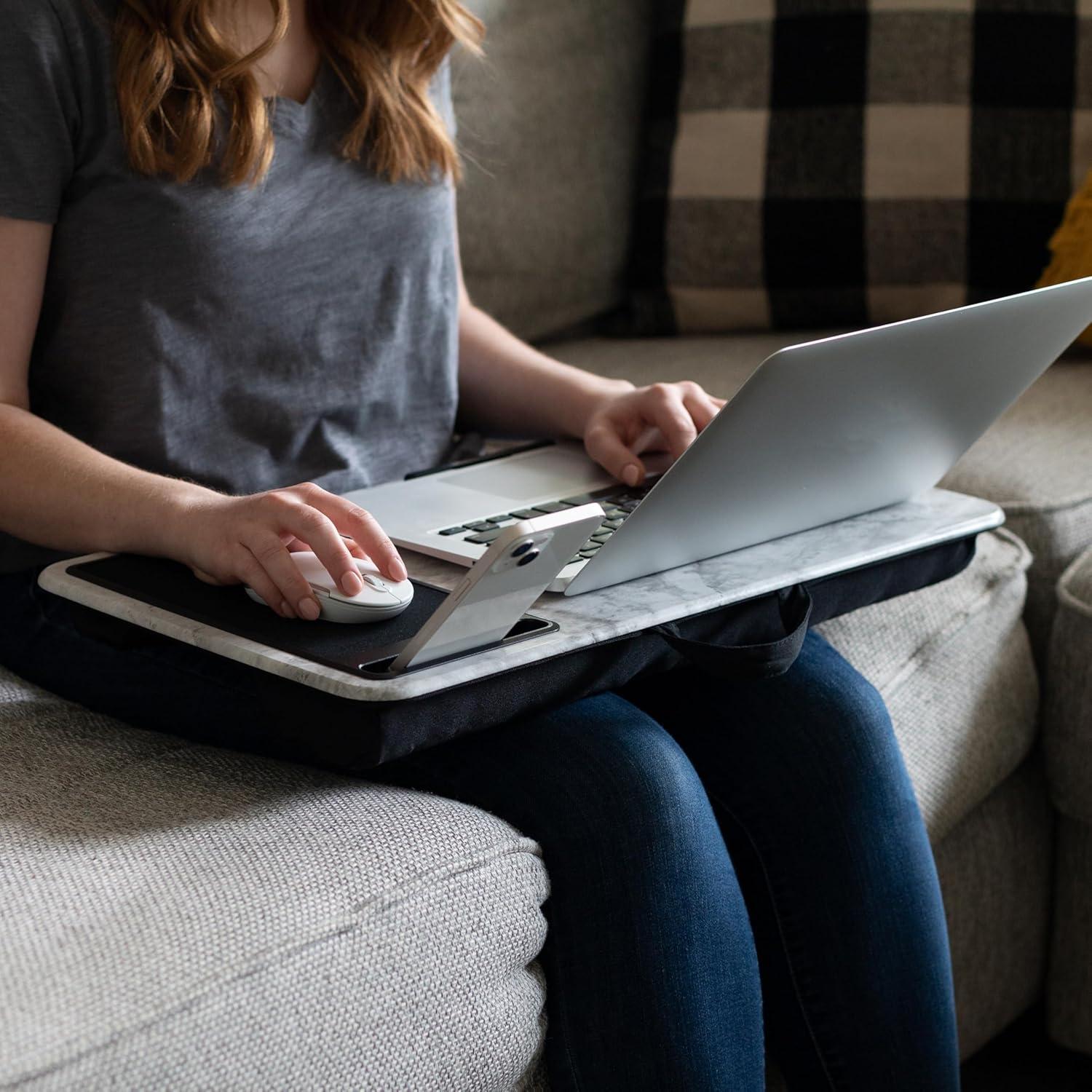 LapGear Home Office Lap Desk, White Marble