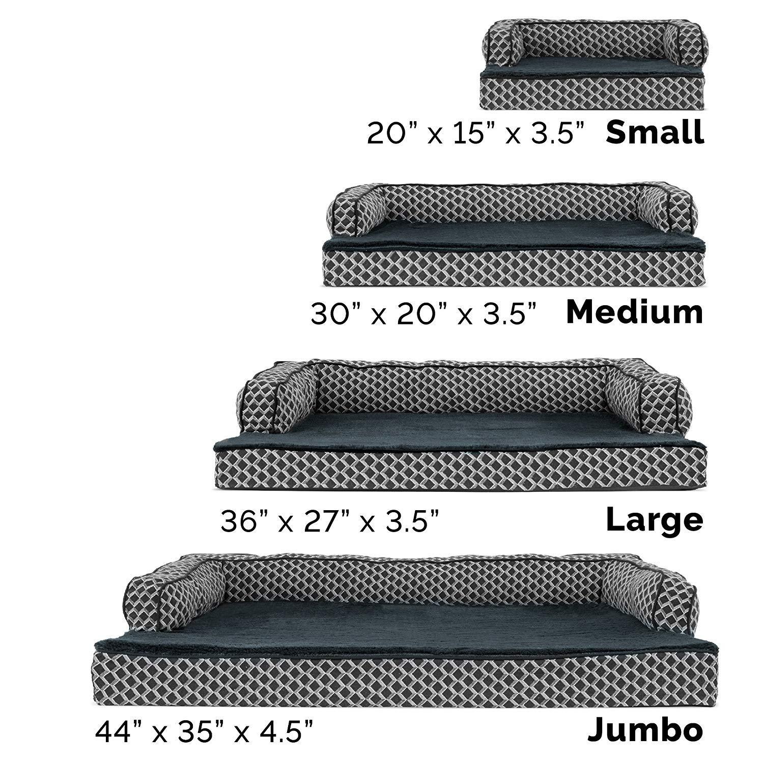 FurHaven Plush & Diamond Décor Comfy Couch Pet Bed