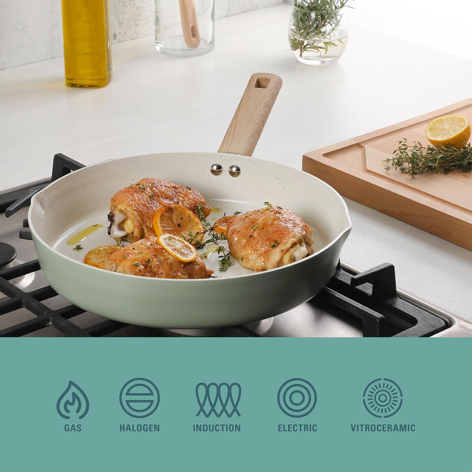 Gibson Gibson Home Marbleton Ceramic Nonstick Alumium 9.5 Inch Frying Pan