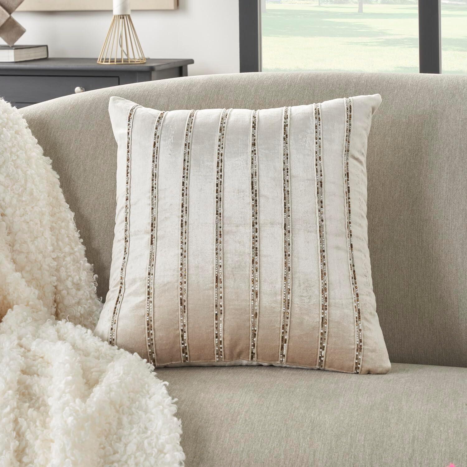 Mina Victory Sequined Velvet Throw Pillow