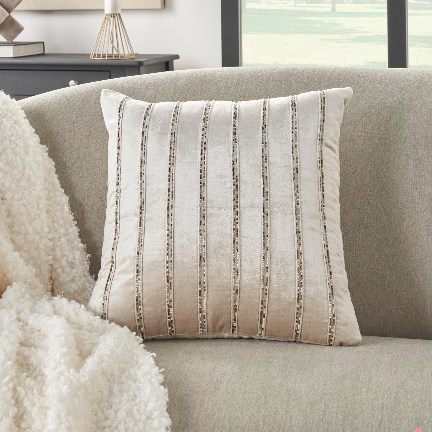 Mina Victory Sequined Velvet Throw Pillow