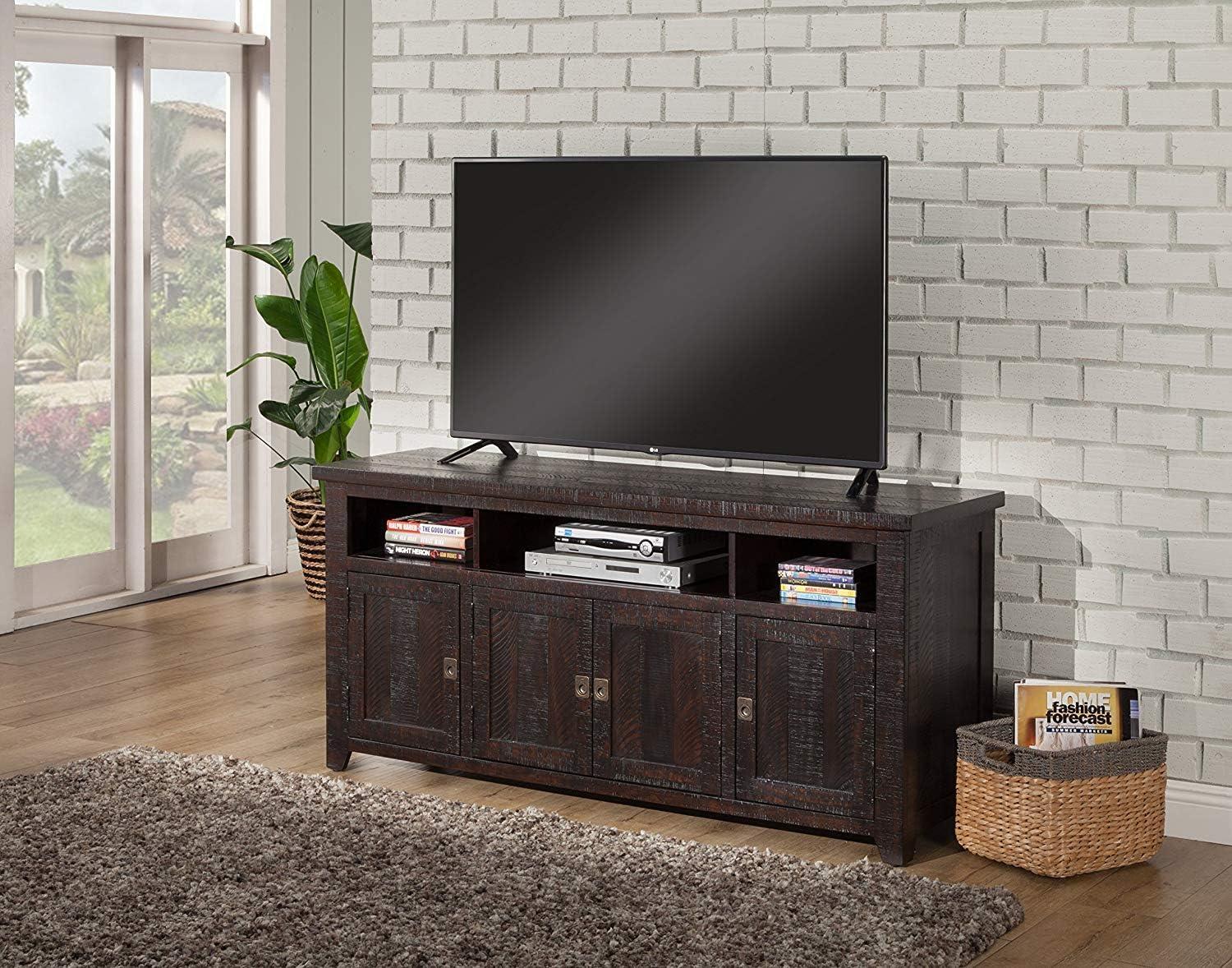 Coffee Plantation 65" Solid Wood TV Stand Espresso - Martin Svensson Home