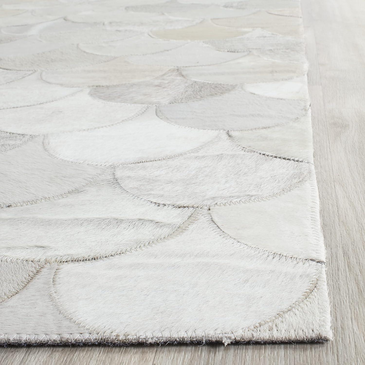 Studio Leather STL311 Hand Woven Area Rug - Ivory/Grey - 5'x8' - Safavieh.
