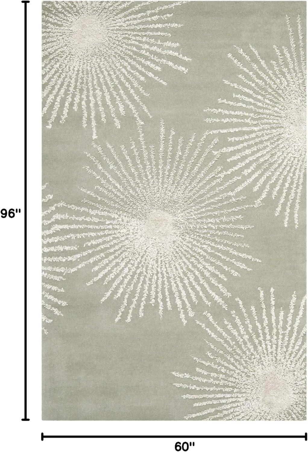 Soho SOH712 Hand Tufted Area Rug - Grey/Ivory - 5'x8' - Safavieh.
