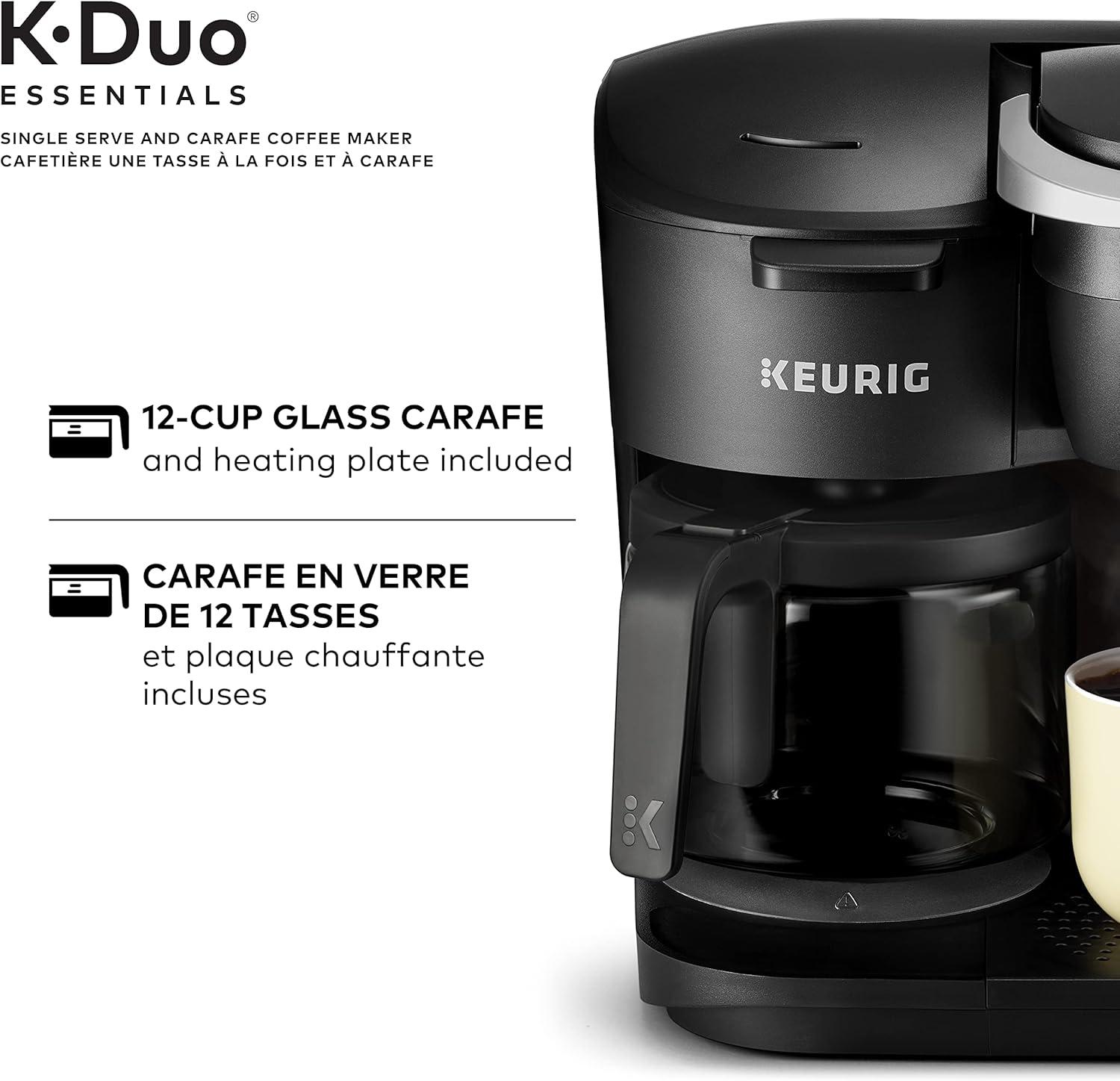 Keurig K-Duo Single Serve K-Cup Pod & Carafe Coffee Maker, Black