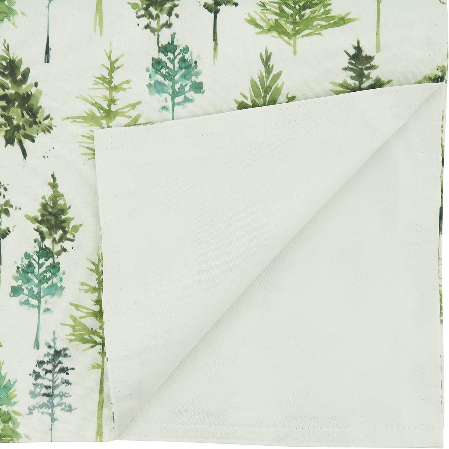 Saro Lifestyle Dining Table Runner With Forest Trees Design