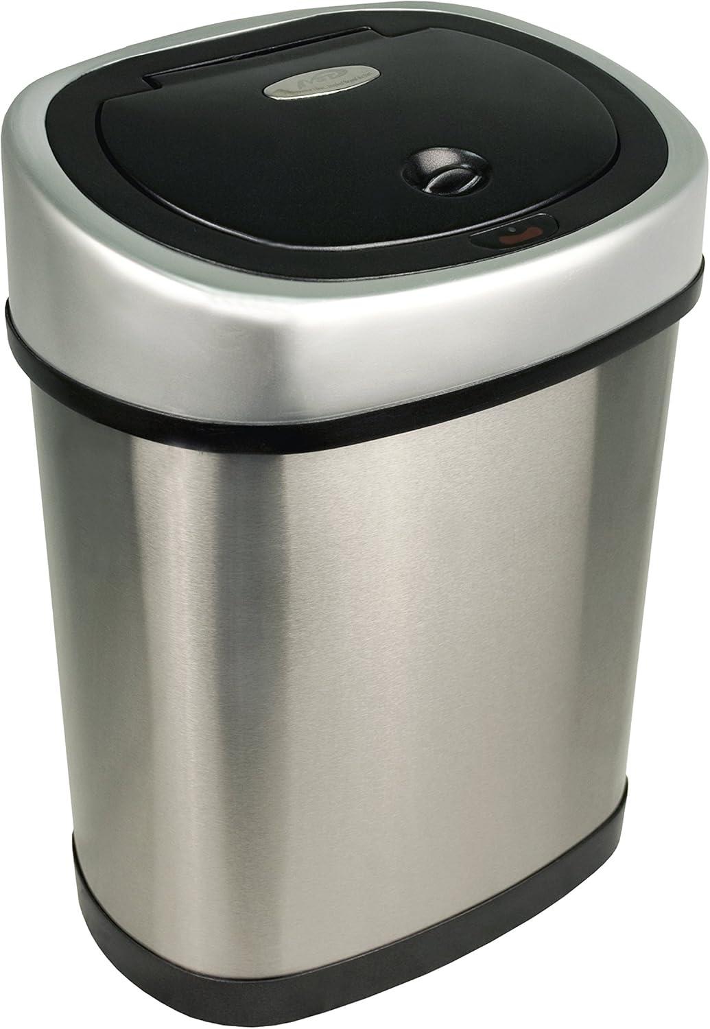 Stainless Steel Touchless Trash Can Set with Infrared Sensor