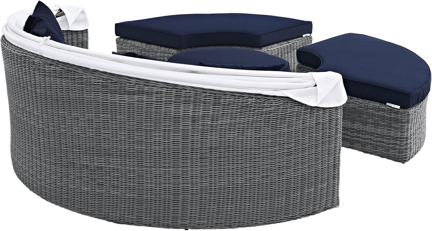 Modway Invite Canopy Outdoor Patio Sunbrella Daybed