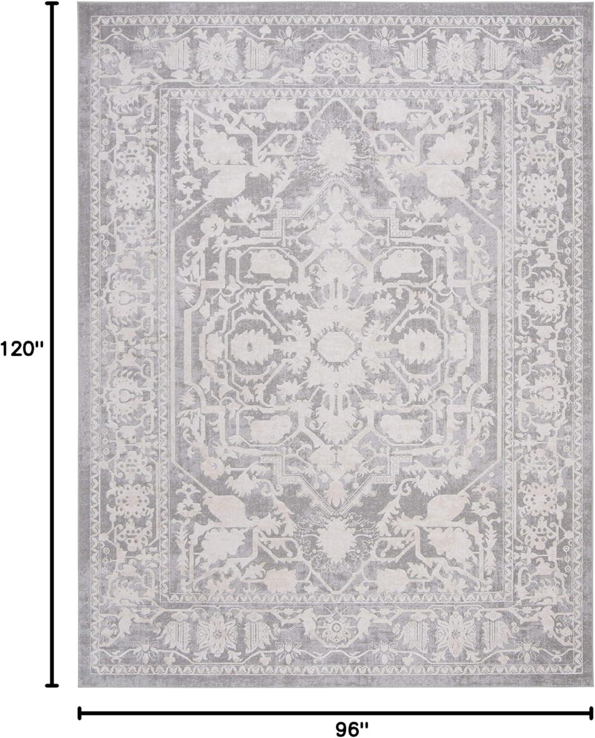 Reflection RFT665 Power Loomed Area Rug - Light Grey/Cream - 8'x10' - Safavieh.