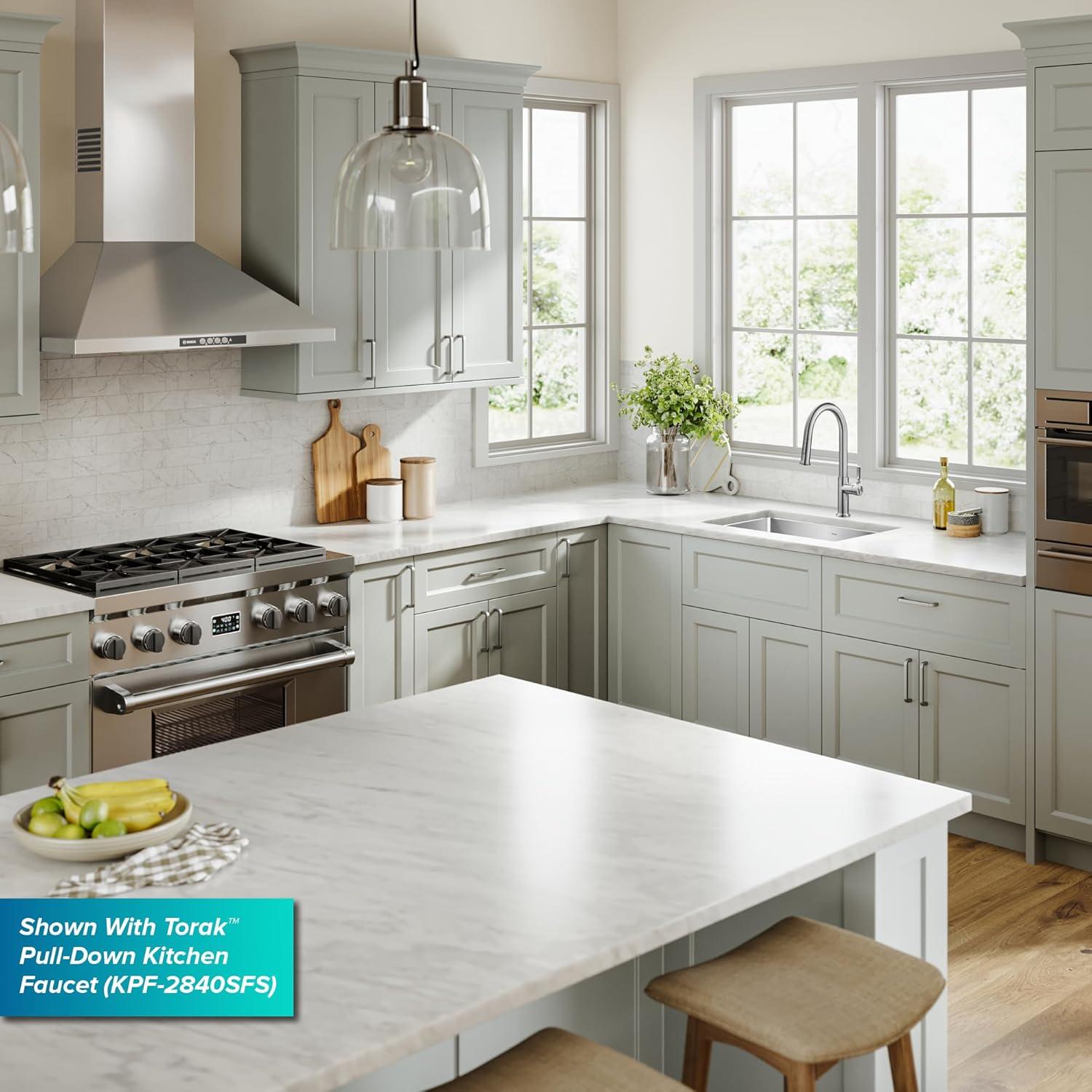 KRAUS Standart PRO™ Undermount 16 Gauge Stainless Steel Kitchen Sink