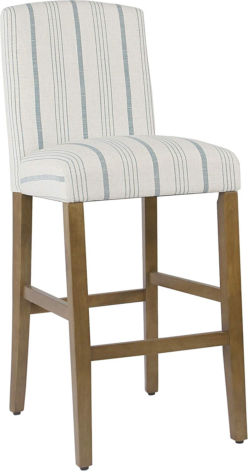 Classic Parsons High Back Barstool Blue - HomePop: Upholstered, Padded, Wood Legs, 250lb Capacity