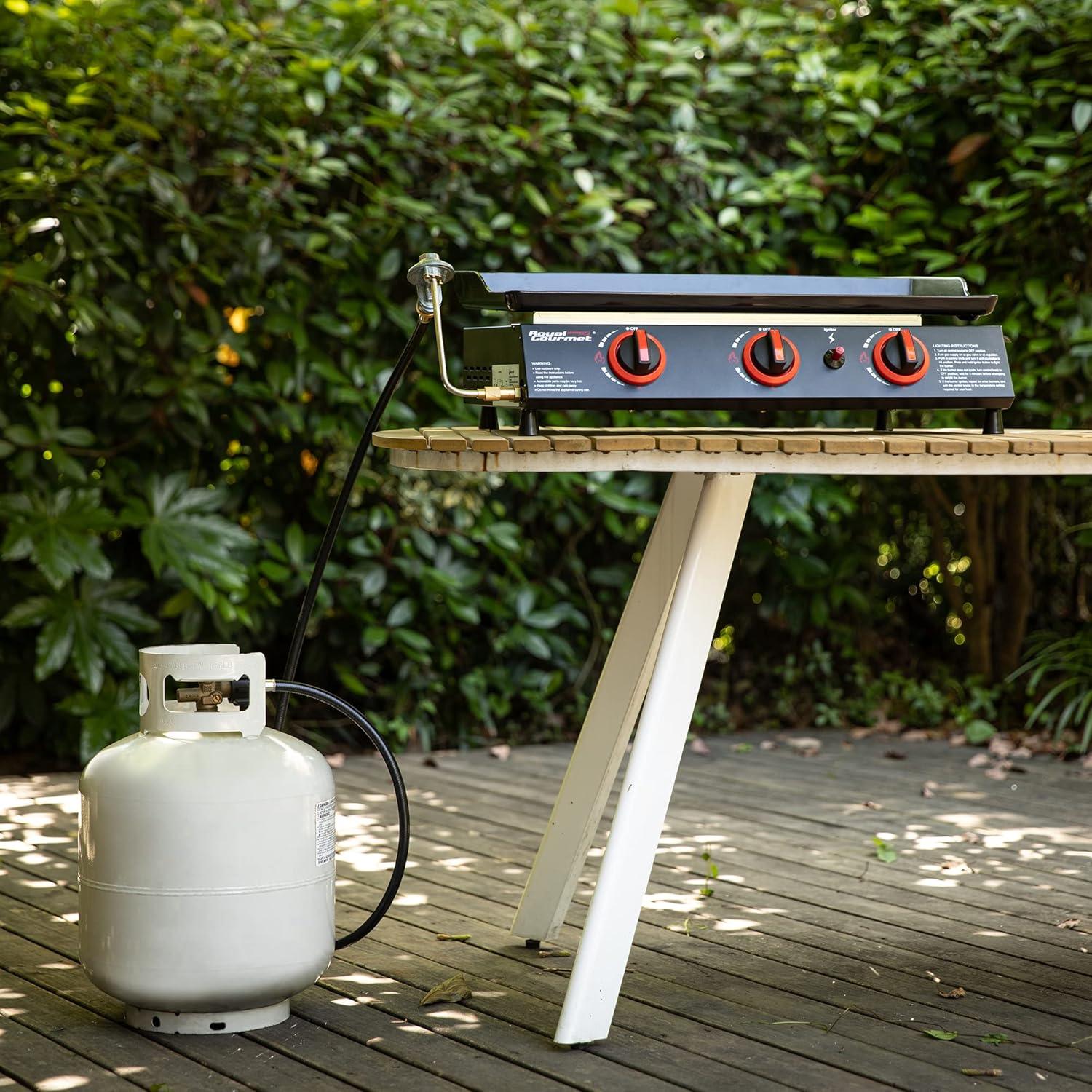 Royal Gourmet Royal Gourmet 5 Feet Propane Hose Adaptor, 1 Lb Portable Appliance to 20 Lb Lp Tank Converter with Type 1 Connection, Black