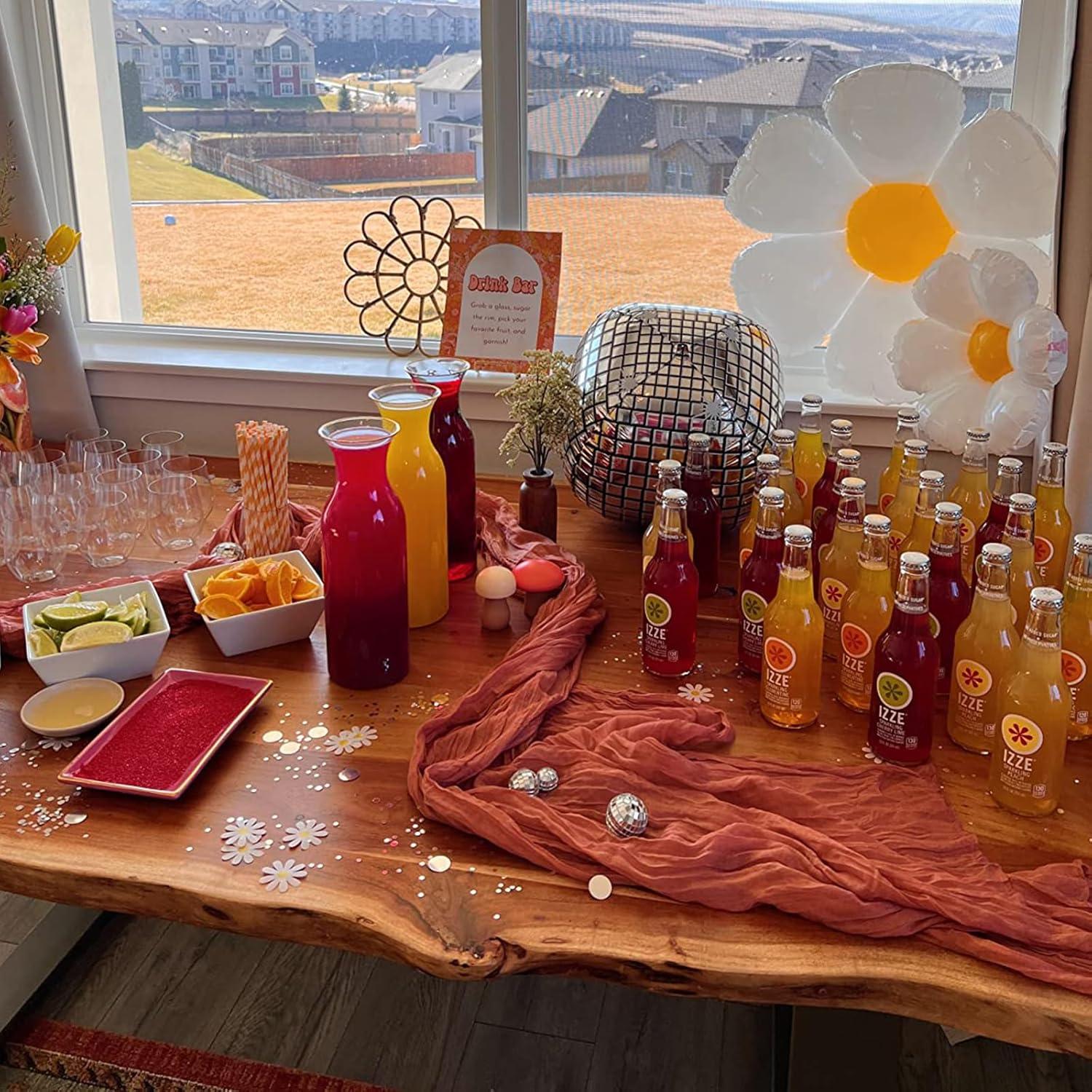 Mint Green Cheesecloth Table Runner 6 Pack 35" Boho Gauze Runner 120 inches Long Tablecloth Runner Rustic Sheer Fabric Bulk for Baby Shower Wedding Bridal Birthday Party Table Decorations