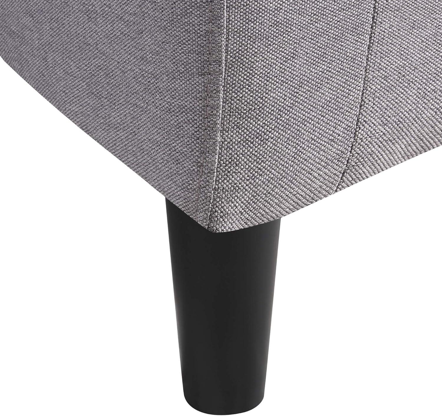 Convenience Concepts Take a Seat Churchill Accent Chair with Ottoman, Cement Gray Fabric