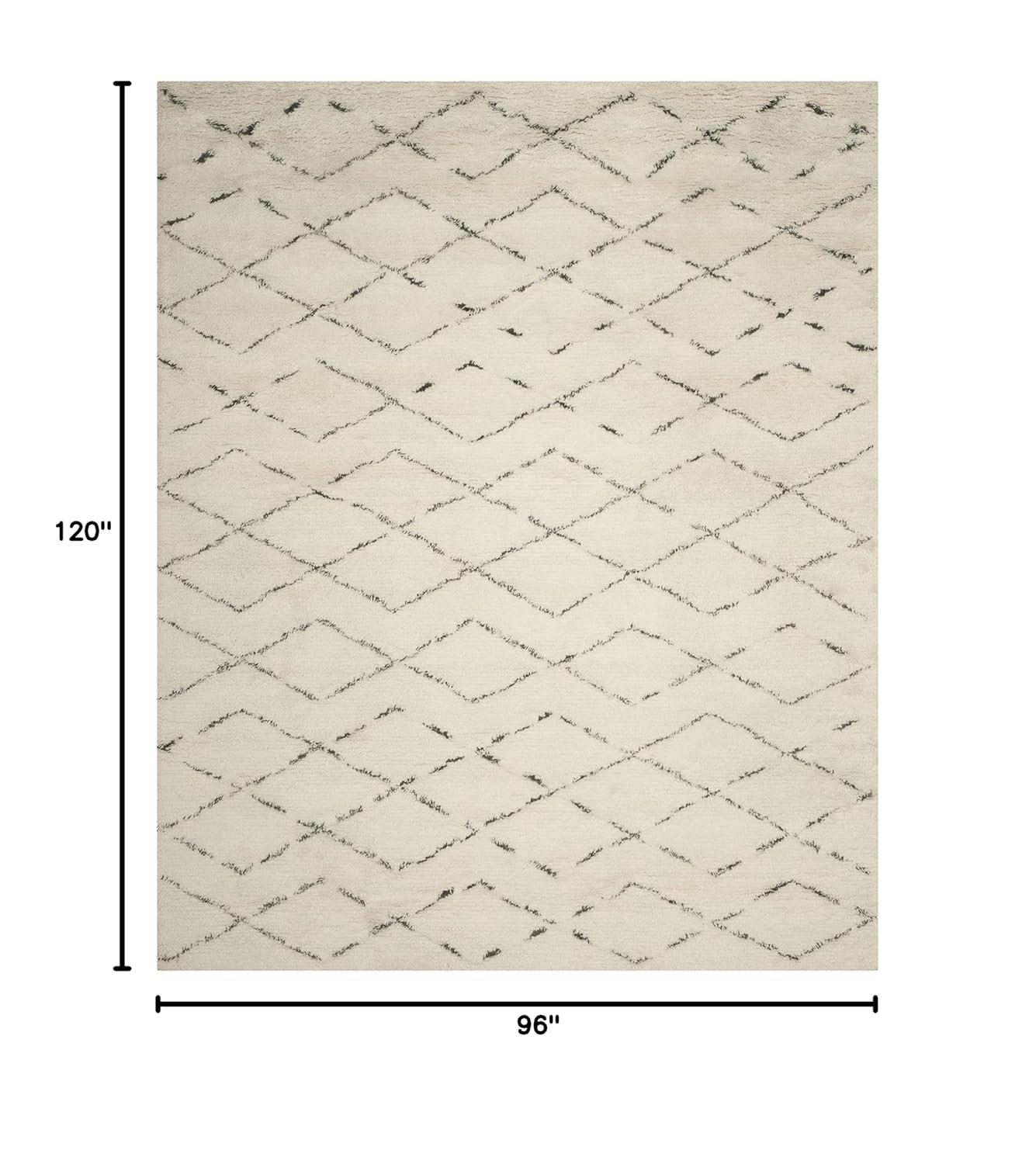 Casablanca CSB847 Hand Tufted Indoor Area Rug - Ivory/Grey - 8'x10' - Safavieh