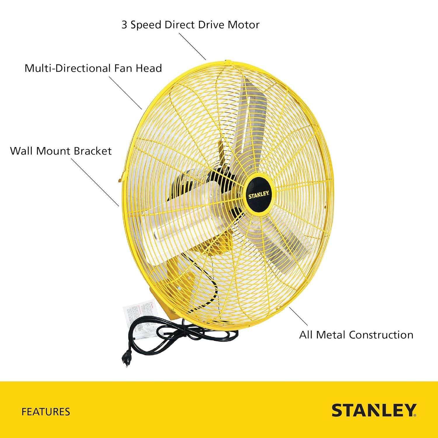 Stanley High-Velocity 24" Wall Mounted Fan