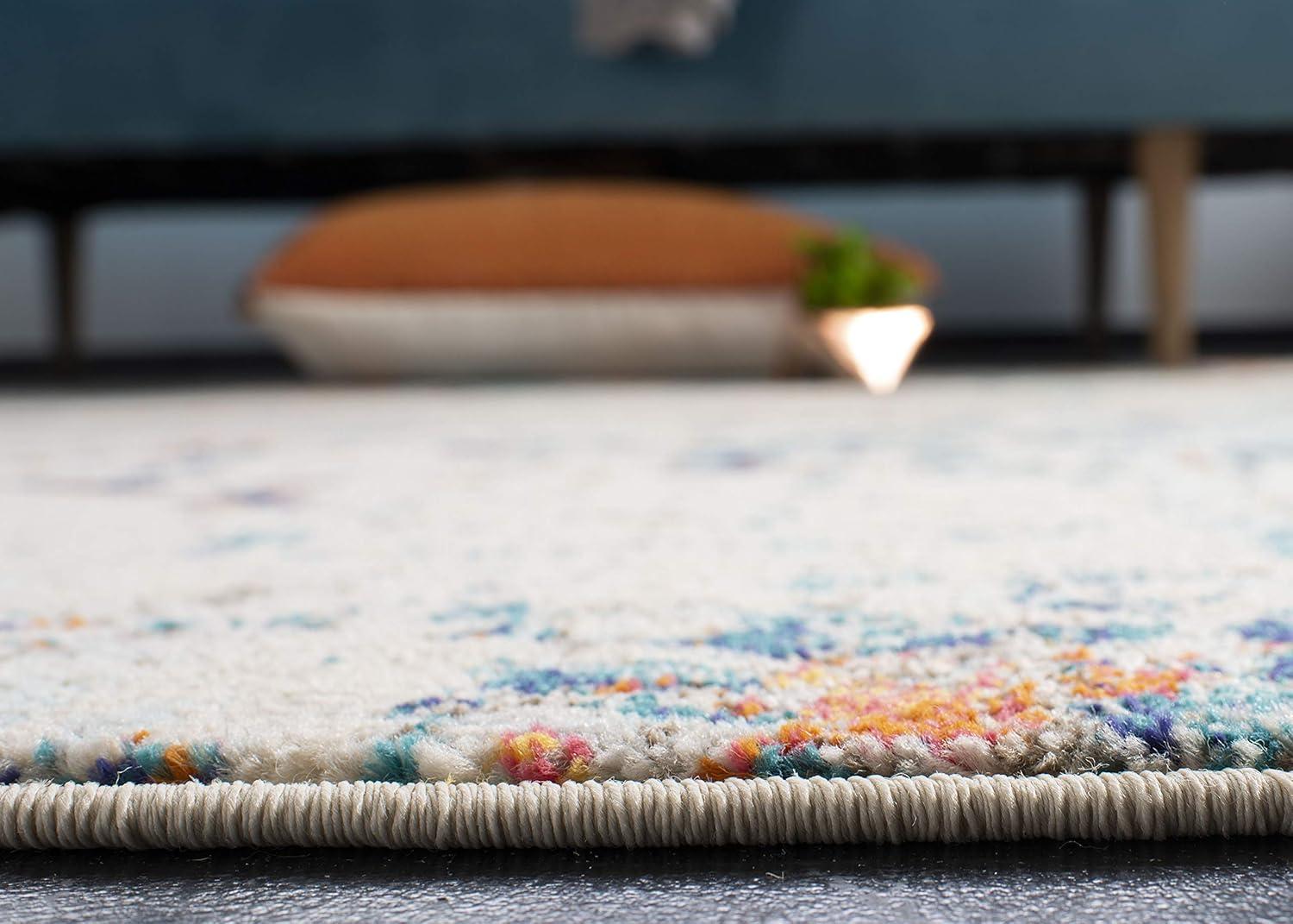 Madison MAD478 Power Loomed Indoor Area Rug - Cream/Orange - 8'x10' - Safavieh