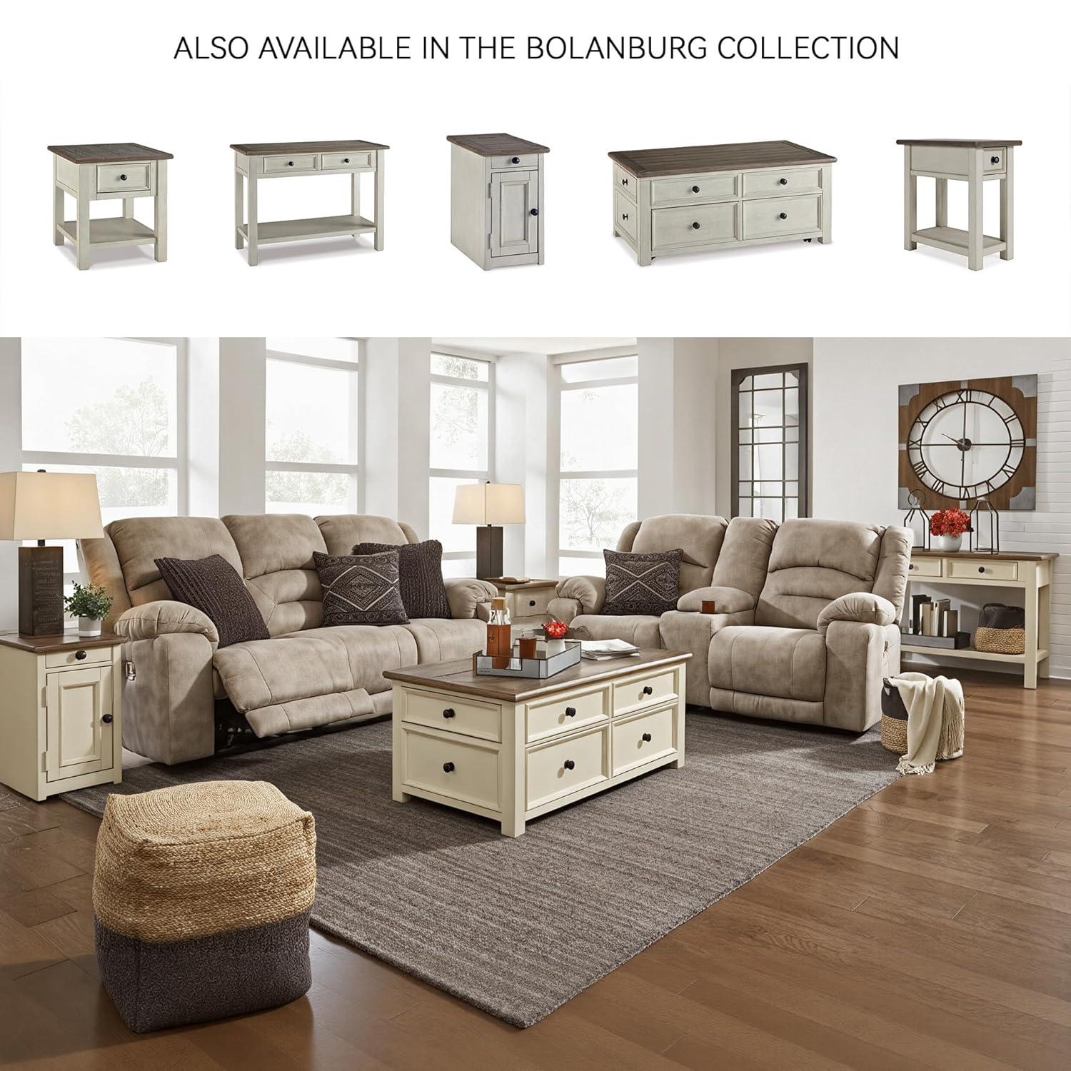 Signature Design by Ashley Casual Bolanburg Chairside End Table, Two-tone