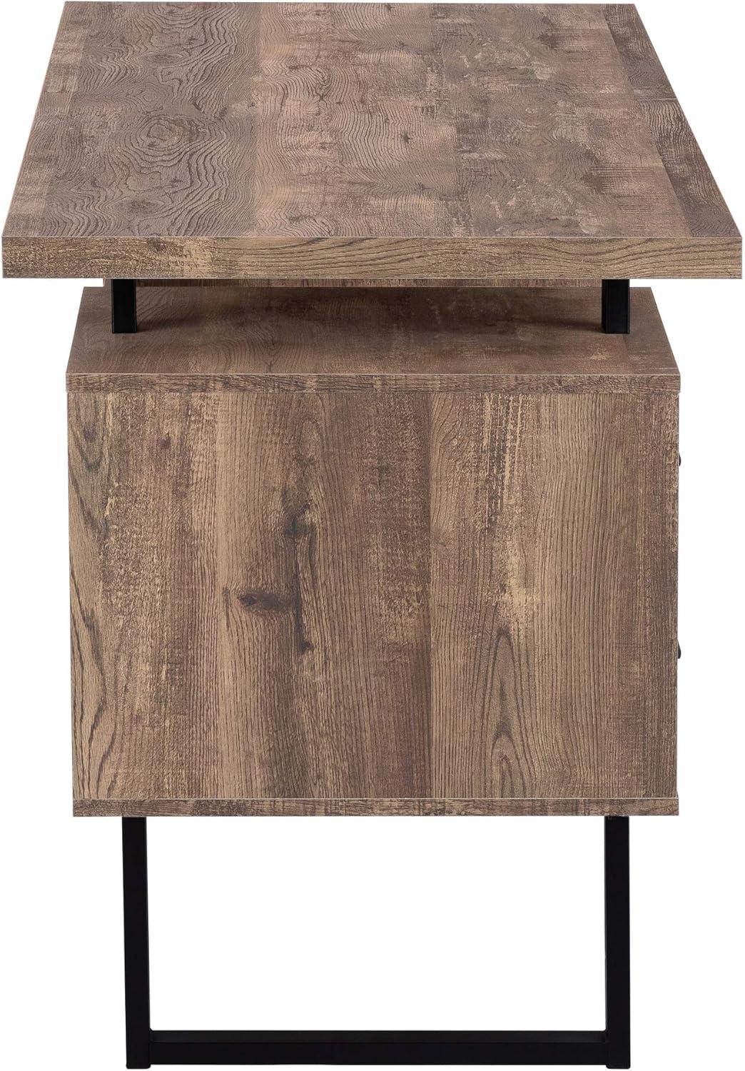 Monarch Specialties Computer Desk, Home Office, Laptop, Left, Right Set-Up, Storage Drawers, 60"L, Metal, Laminate
