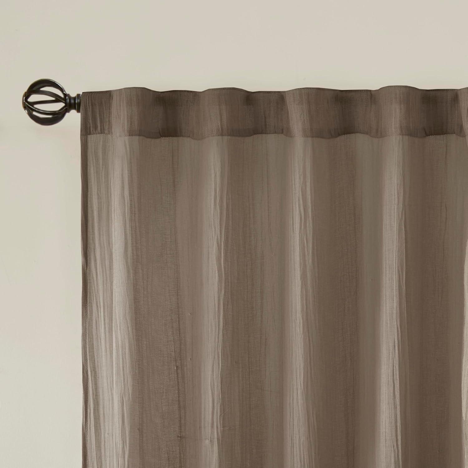 Madison Park Harper Solid Crushed Curtain Panel Pair (Set of 2)
