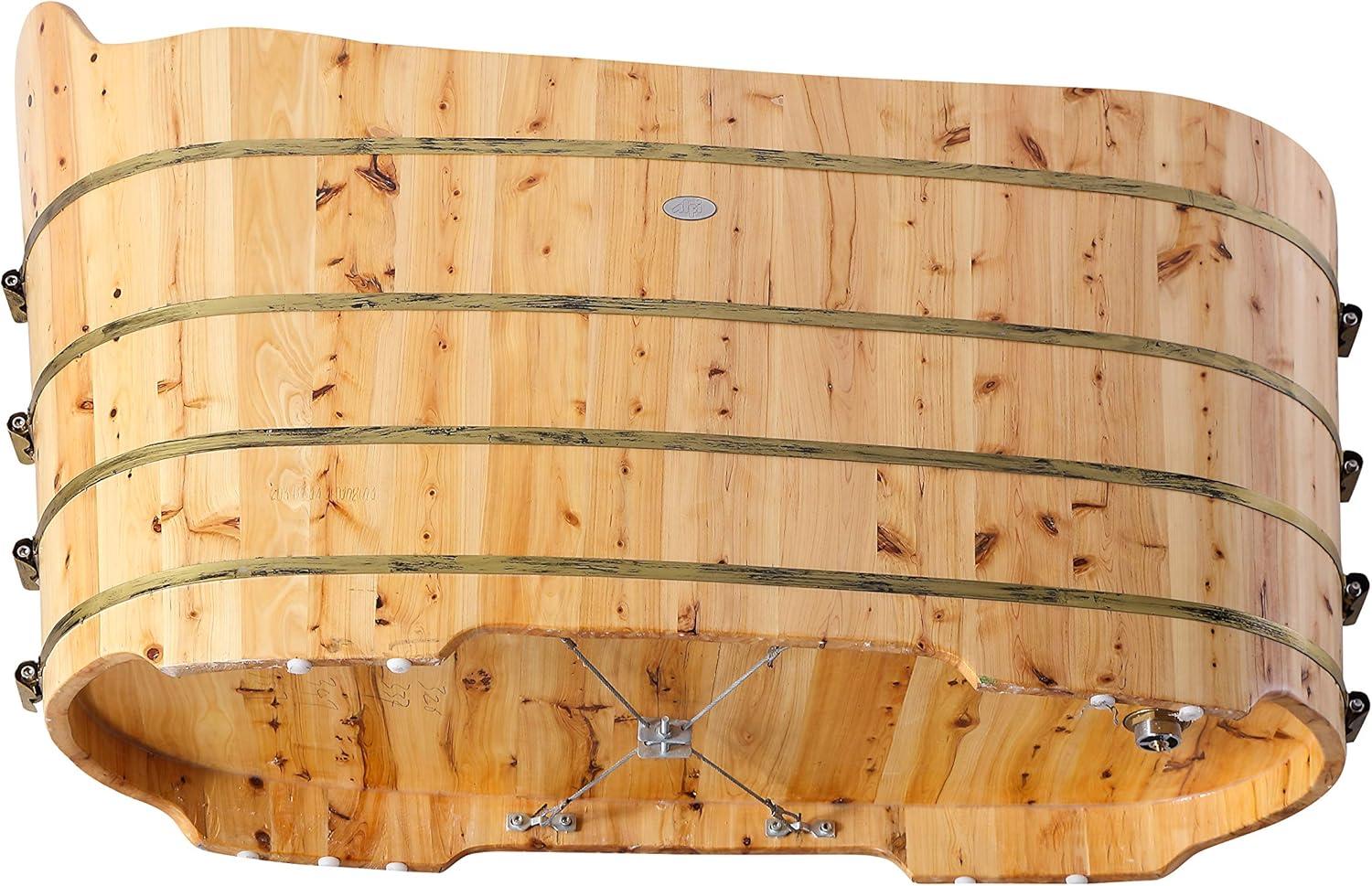 59'' x 25.6'' Freestanding Soaking Solid Surface Bathtub