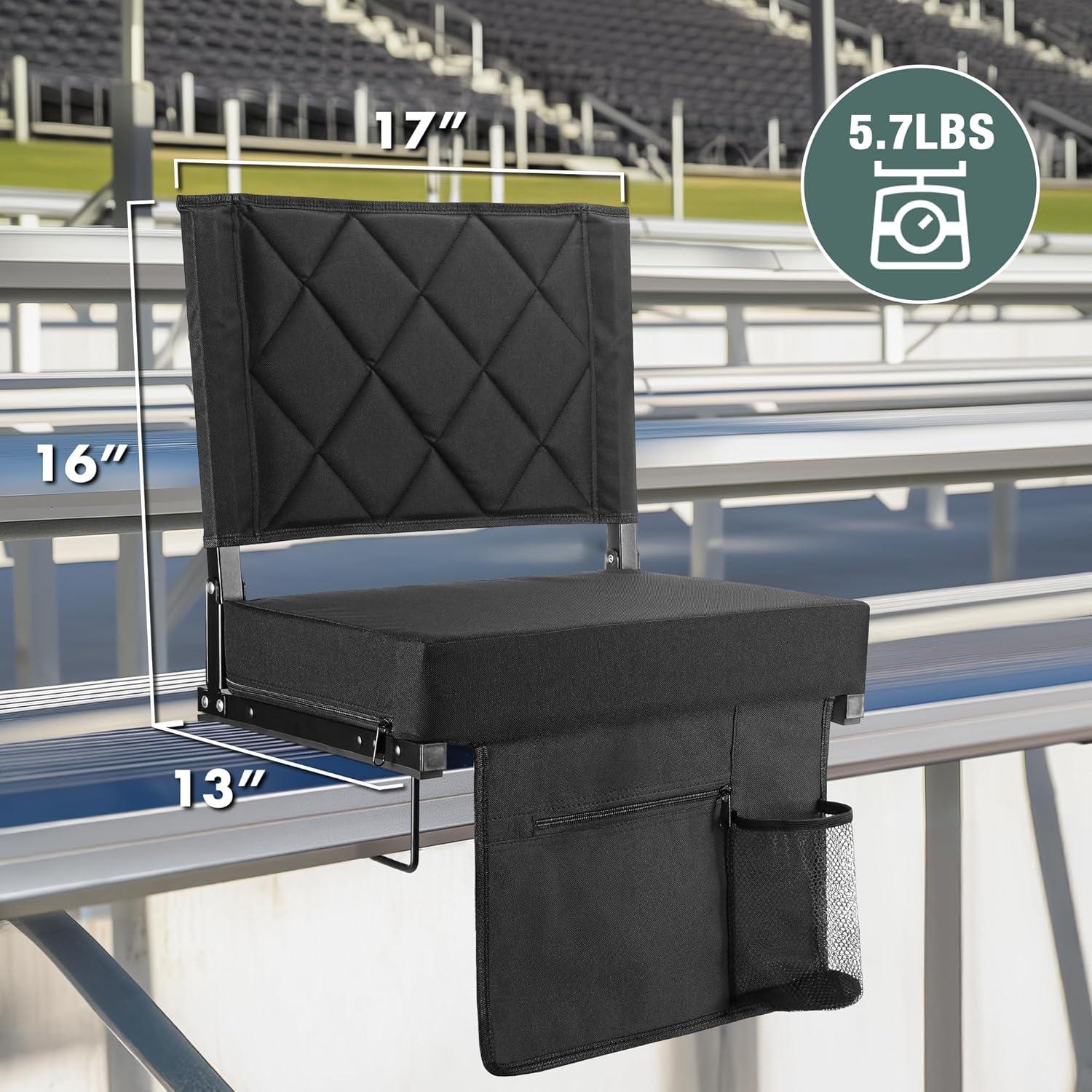 Bridgetta Folding Stadium Seat with Cushions