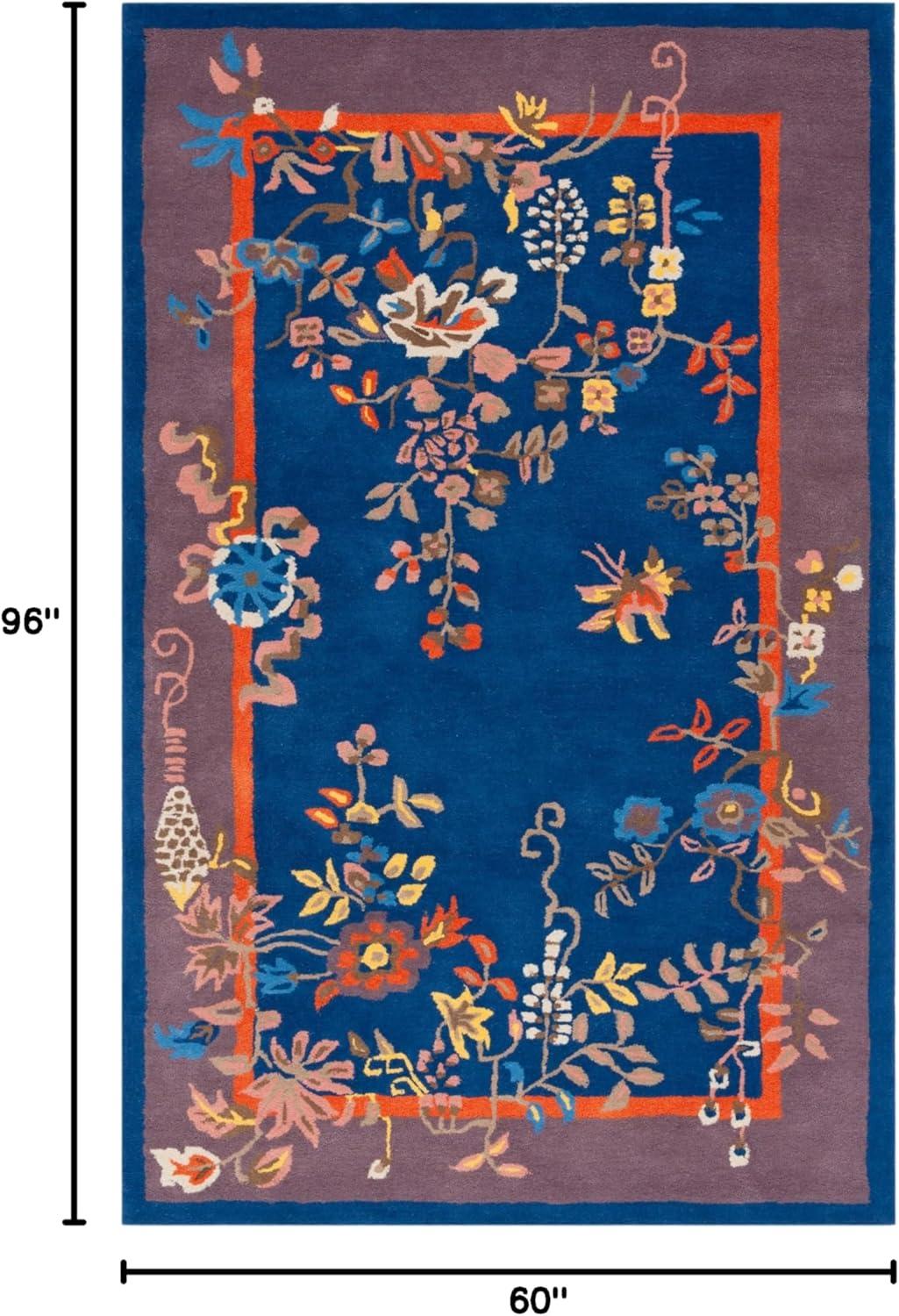SAFAVIEH Metro Louise Floral Area Rug, Purple/Green, 5' x 8'