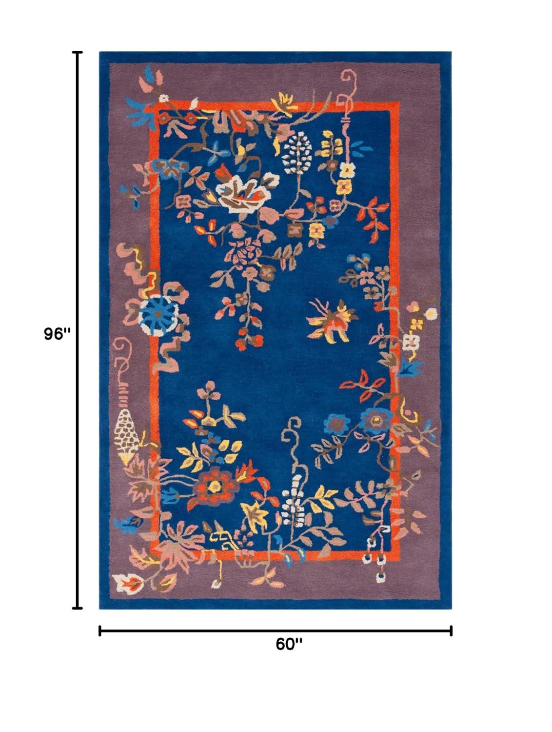 SAFAVIEH Metro Louise Floral Area Rug, Purple/Green, 5' x 8'