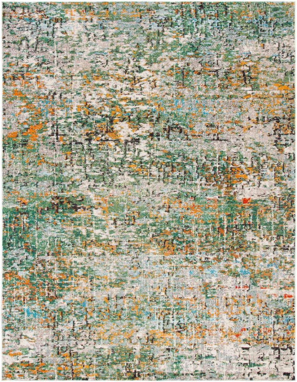 Madison MAD460 Power Loomed Indoor Area Rug - Green/Turquoise - 9'x12' - Safavieh