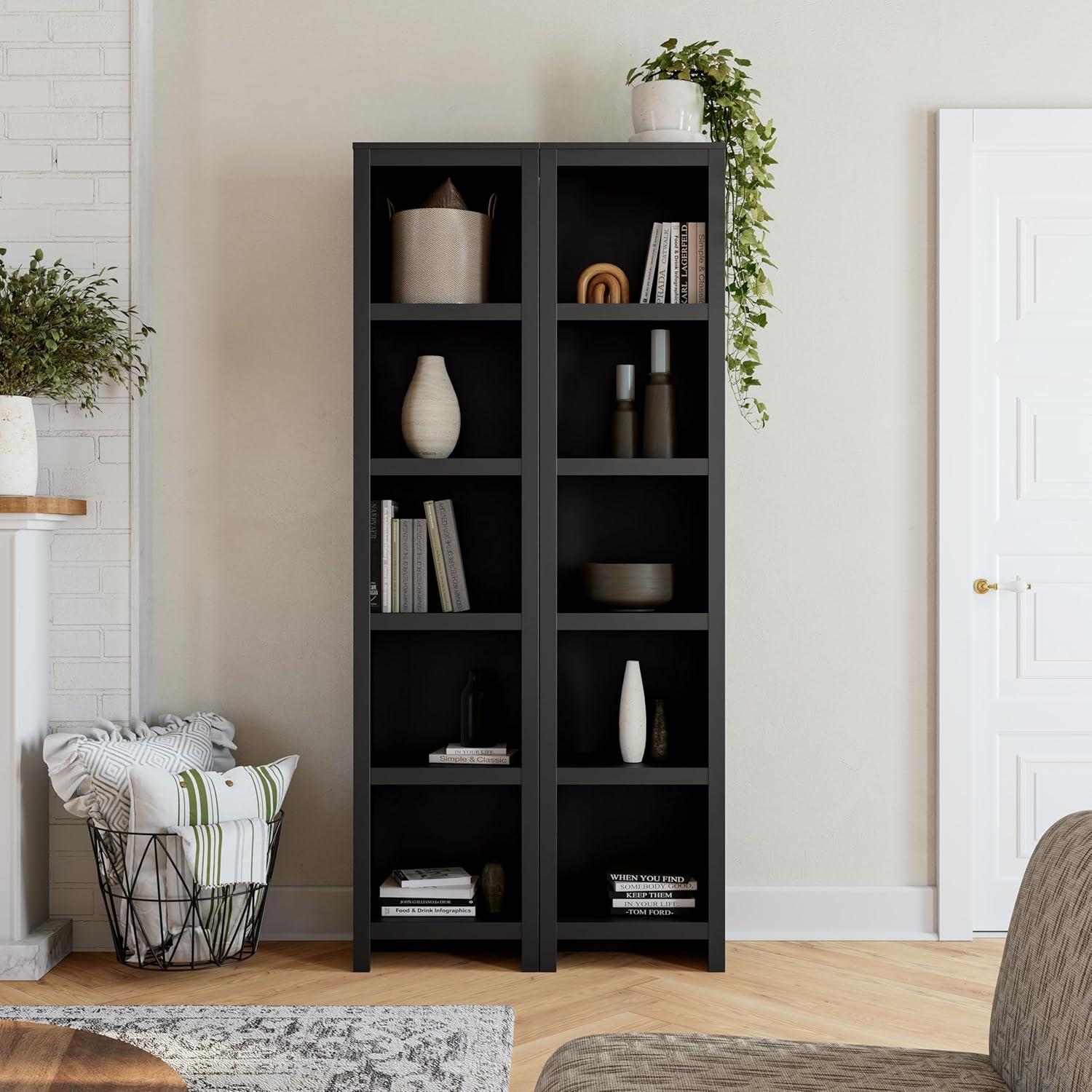 Prepac Tall 6-Shelf Bookcase, Drifted Gray