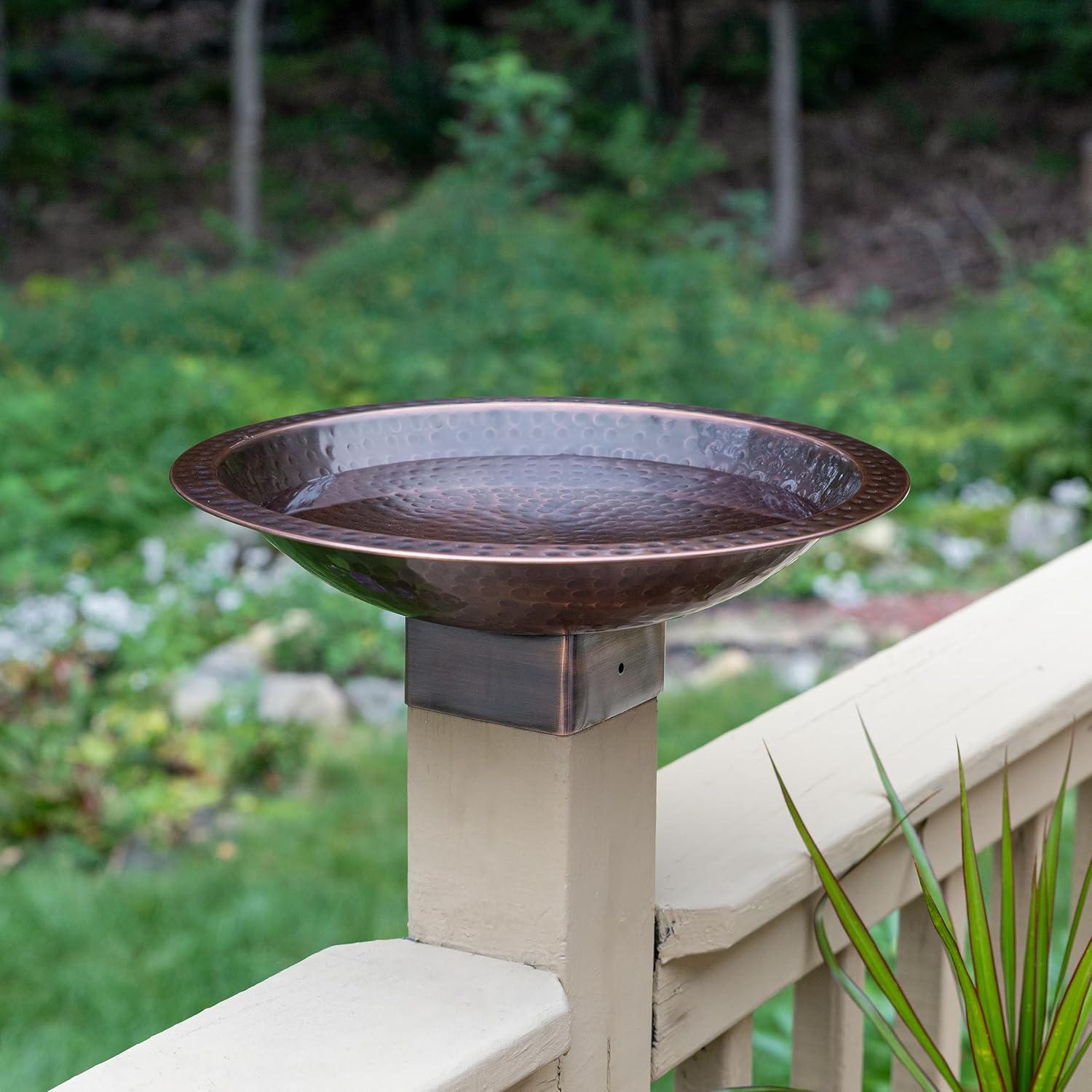 Metal Column Birdbath