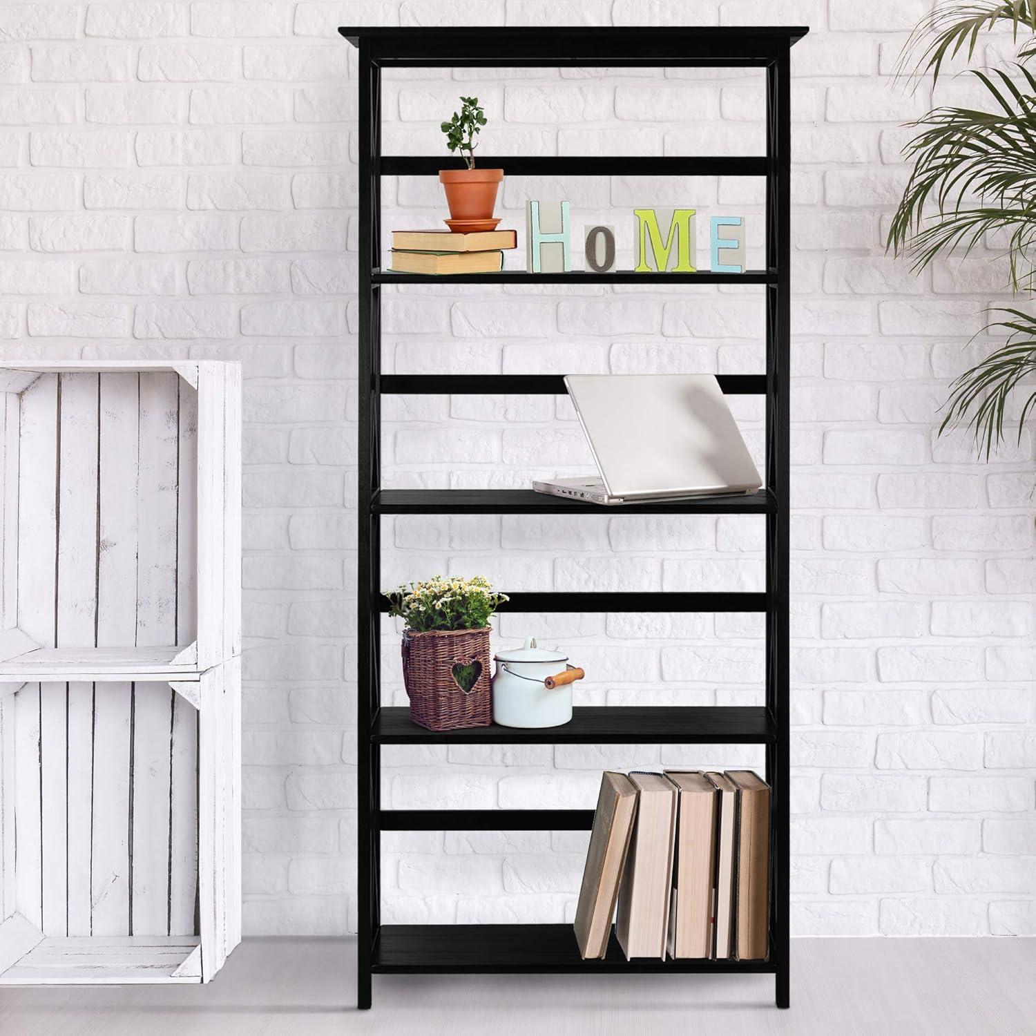 Casual Home Montego 5-Shelf Bookcase - Black