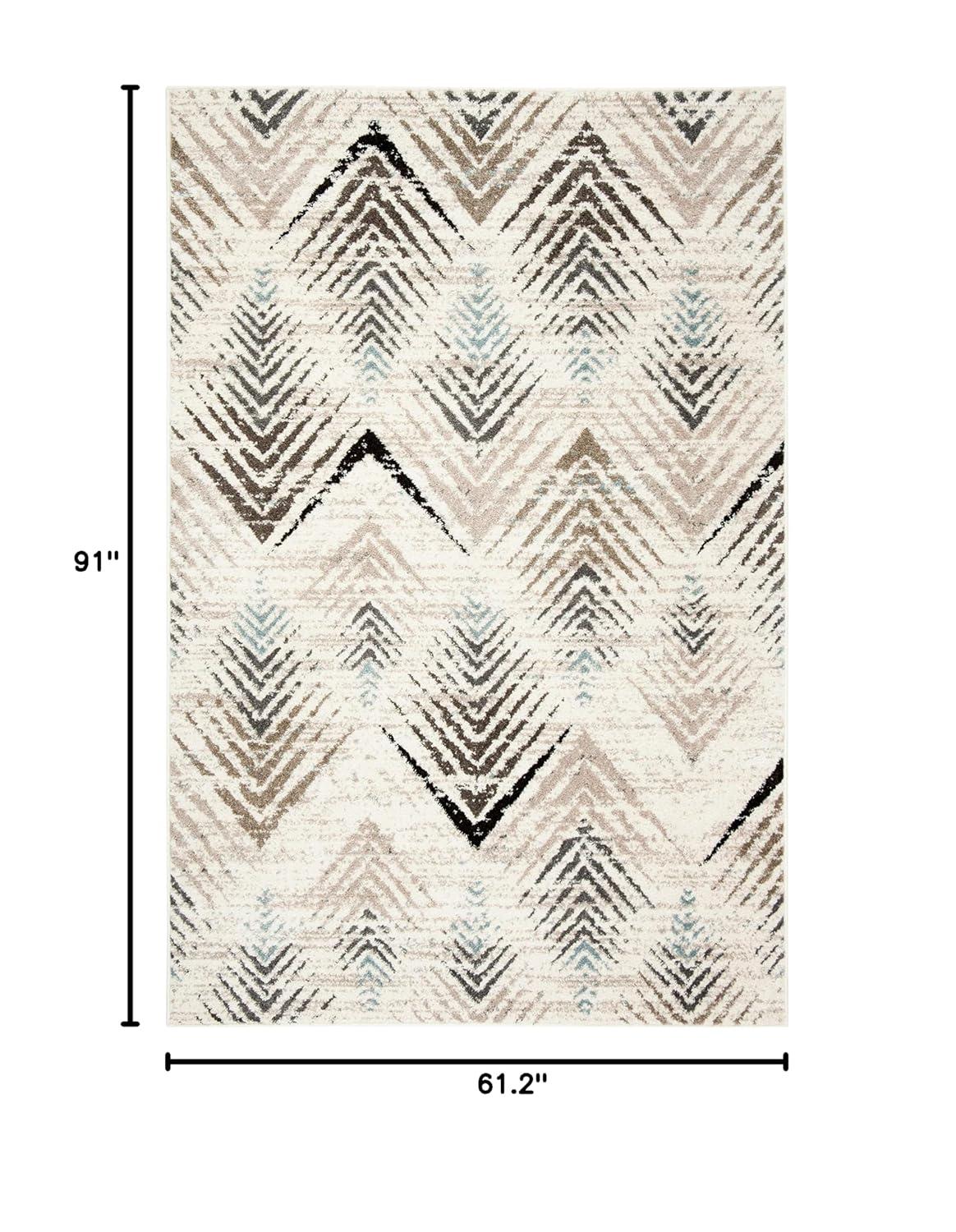 Amsterdam AMS110 Power Loomed Indoor Area Rug - Cream/Beige - 5'1"x7'6" - Safavieh