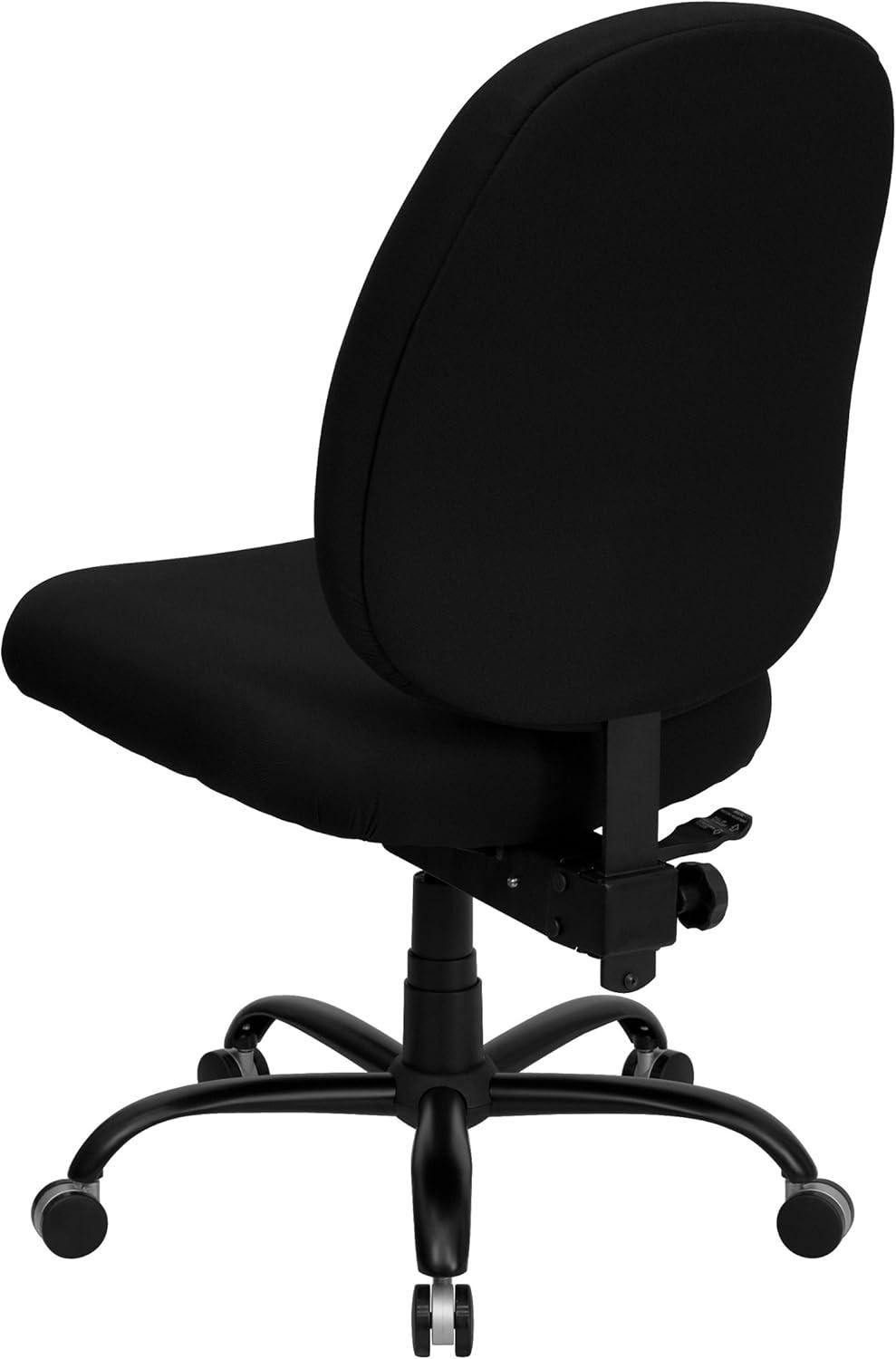 BizChair Big & Tall 400 lb. Rated High Back Black Fabric Executive Swivel Ergonomic Office Chair with Adjustable Back