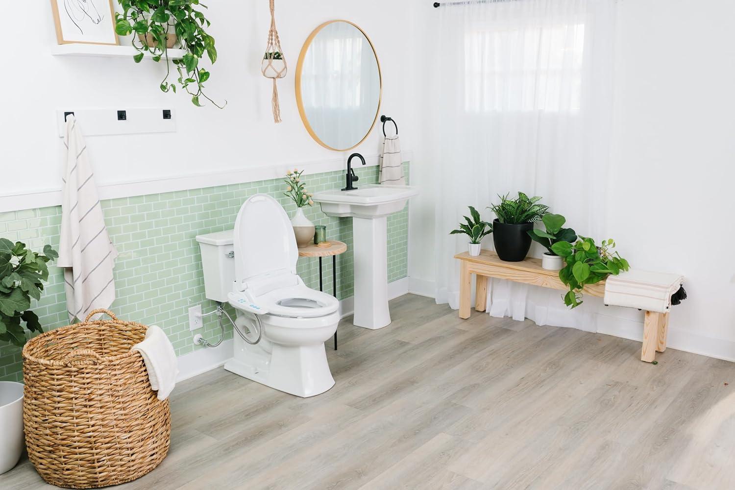 OmigoGS Essential Bidet Toilet Seat, Elongated White