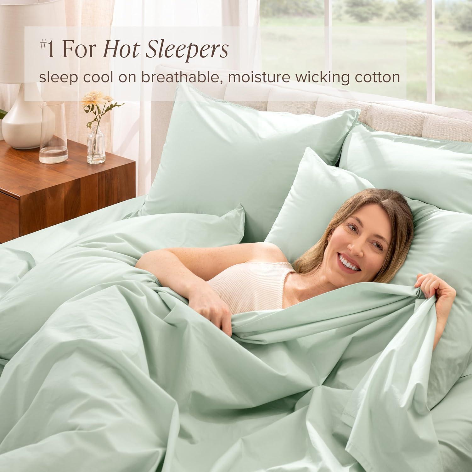 Bare Home 100% Cotton Percale Sheet Set