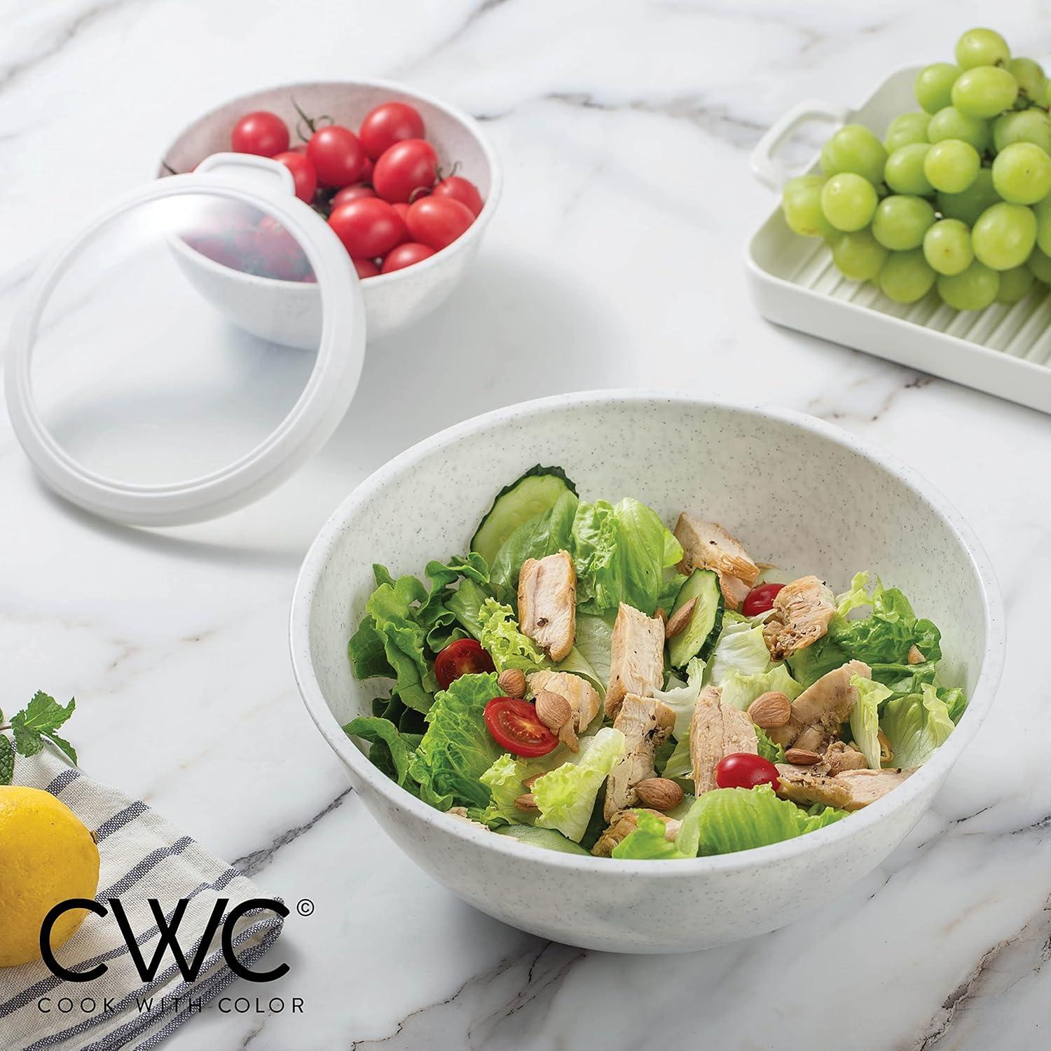 WRIWON 12 Piece Nesting Bowls Set includes 6 Prep Bowls and 6 Lids